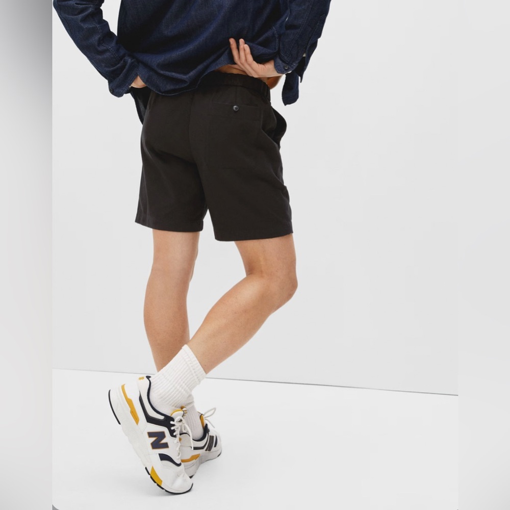 Men’s Everlane Black Cotton Blend Uniform Chino Short 7” Inseam Size Large